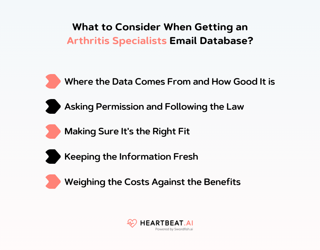 Getting an Arthritis Specialists Email Database
