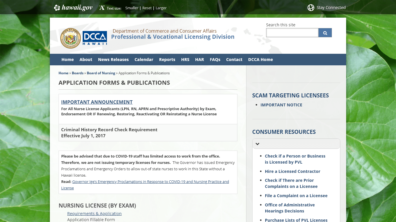 Hawaii Board of Nursing Quick Licensing Reference Heartbeat.ai