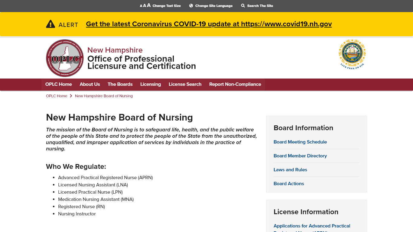 New Hampshire Board of Nursing Licensing Renewal Requirements for NH
