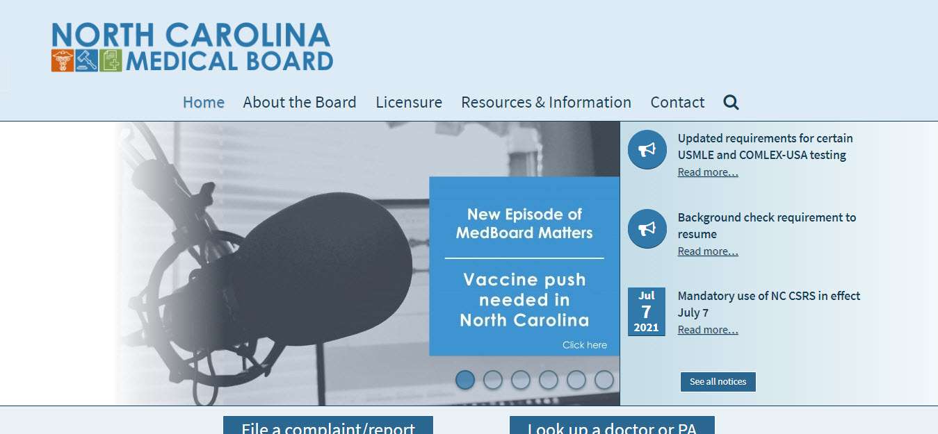 North Carolina Board of Medicine Quick Licensing Reference Heartbeat.ai