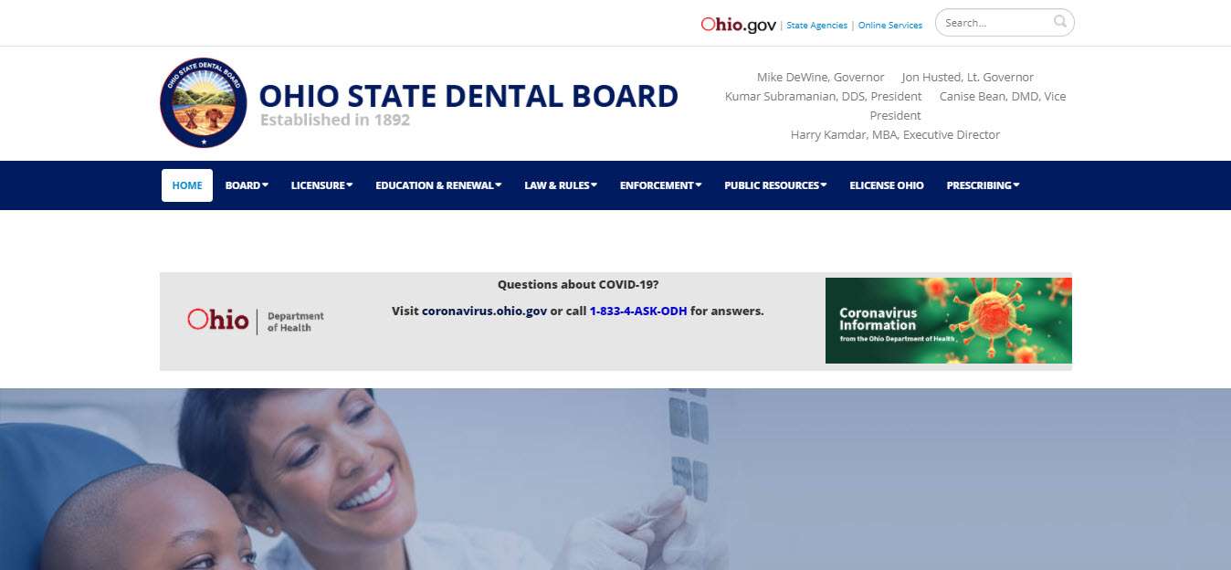 Ohio Board of Dentistry Essential Licensing Information