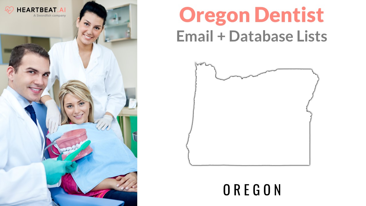 Oregon Dentist Dental Dentistry Email Lists from Heartbeat.ai