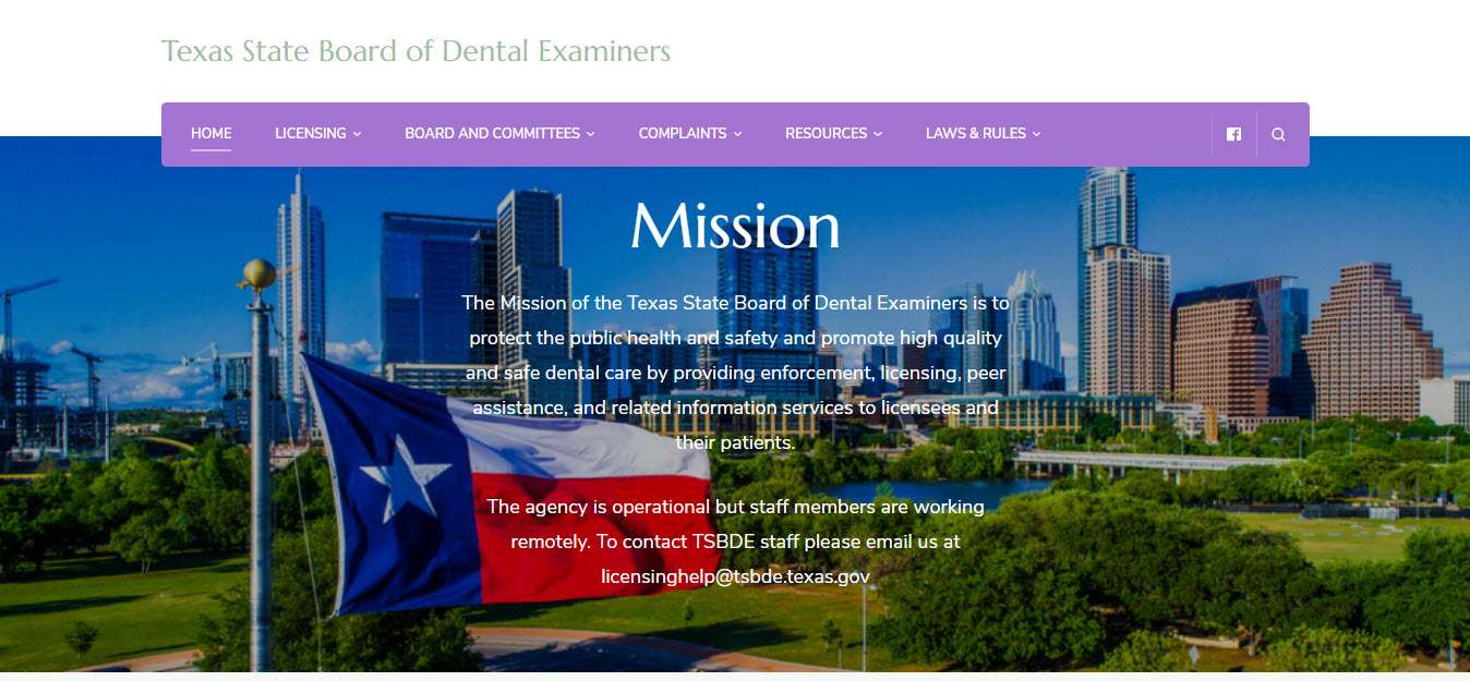 Texas Board of Dentistry Streamlined Licensing Process