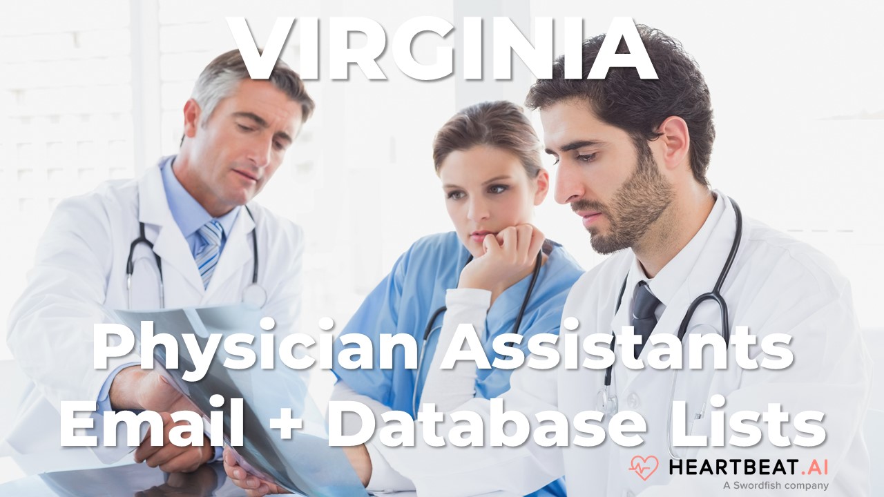 Virginia Physician Assistants Email, Mailing, Database Lists for VA