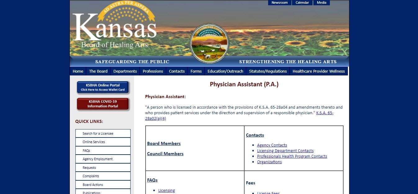 Kansas Board Of Physician Assistants Hassle Free Licensing And Renewal   Kansas Board Of Physician Assistants Website 