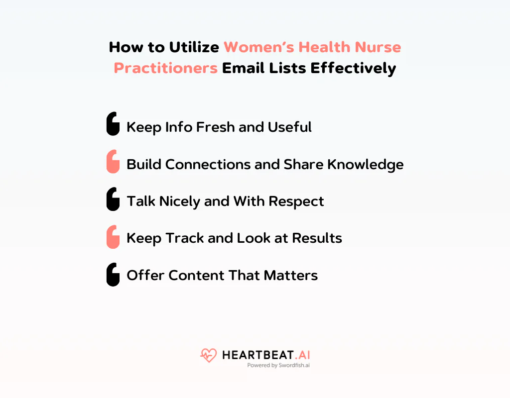 Utilize Women’s Health Nurse Practitioners Email Lists Effectively
