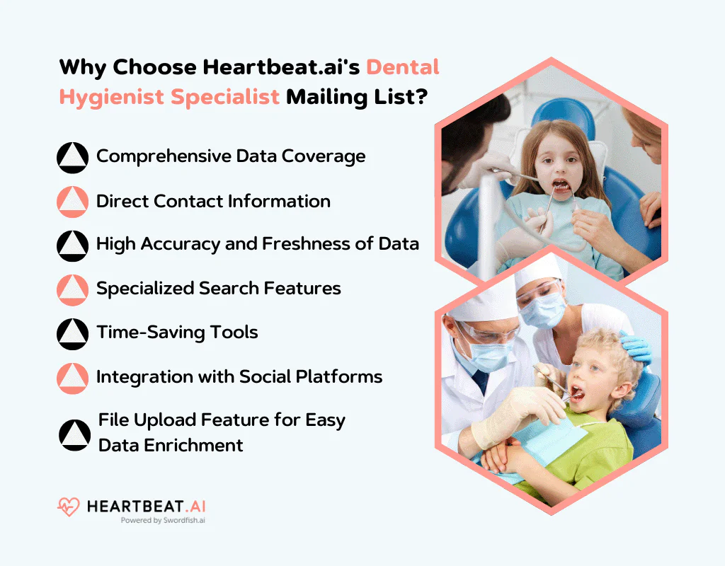 Choose Heartbeat.ai's Dental Hygienist Specialist Mailing List
